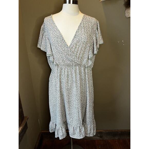 Davi & Dani Floral Print Casual Boho Sundress V-kneck dress size 1X - Picture 1 of 8